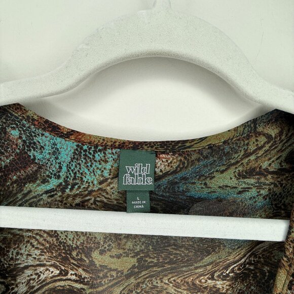 Wild Fable Earthy Bell Sleeve Sheer Blouse - Picture 6 of 7